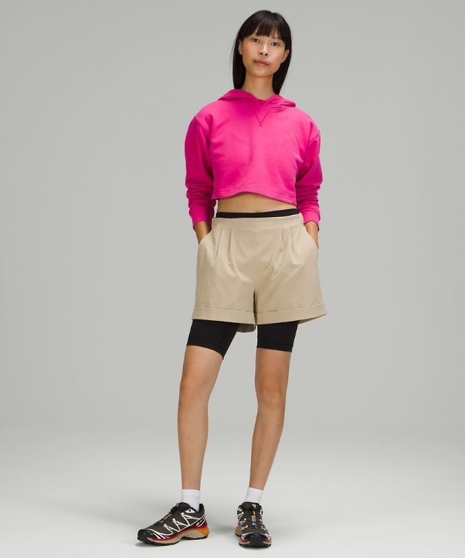 Lululemon All Yours Cropped Hoodie Hoodie Dam Rosa | QFAE-03752