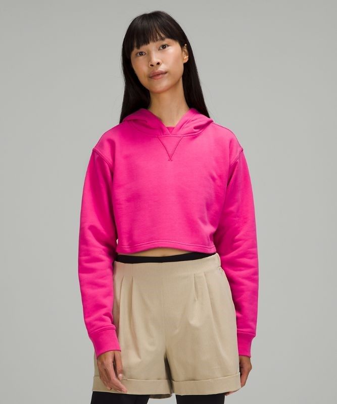 Lululemon All Yours Cropped Hoodie Hoodie Dam Rosa | QFAE-03752