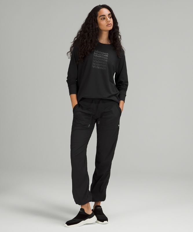 Lululemon All Yours Graphic Long Sleeve Shirt Blast Dam Svarta | XGET-86527