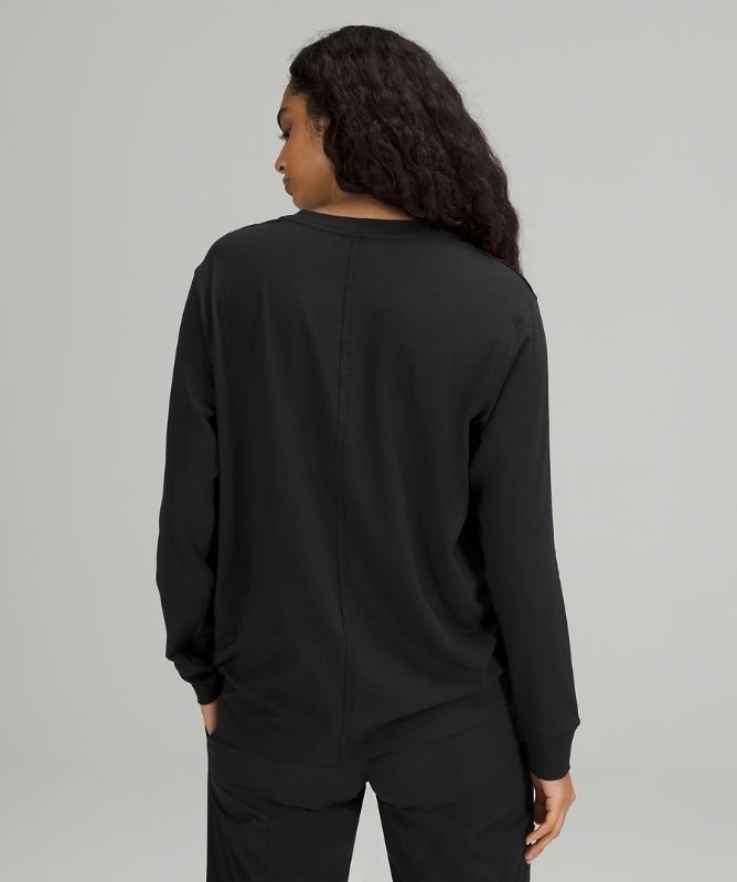 Lululemon All Yours Graphic Long Sleeve Shirt Blast Dam Svarta | XGET-86527