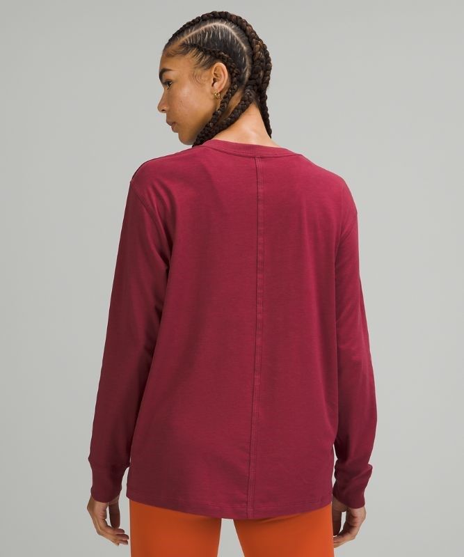 Lululemon All Yours Graphic Long Sleeve Shirt Blast Dam Vinröda | UERC-06134