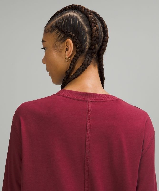 Lululemon All Yours Graphic Long Sleeve Shirt Blast Dam Vinröda | UERC-06134