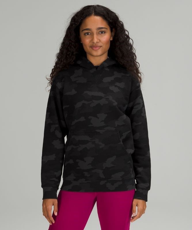 Lululemon All Yours Hoodie French Terry Hoodie Dam Camo Svarta Olika Färger | TLKF-56081