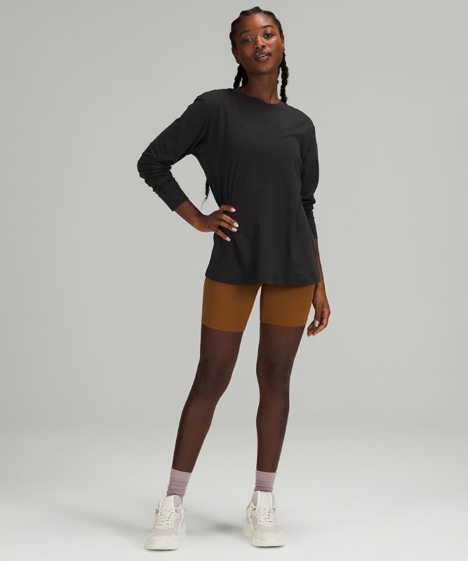 Lululemon All Yours Long Sleeve Shirt Blast Dam Svarta | RKWM-07854