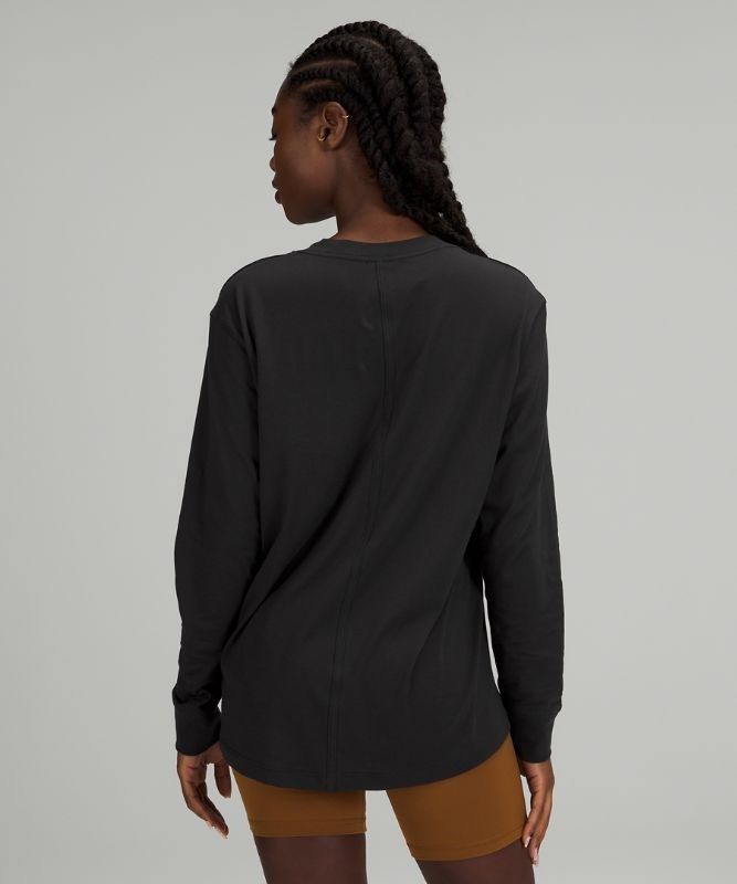 Lululemon All Yours Long Sleeve Shirt Blast Dam Svarta | RKWM-07854