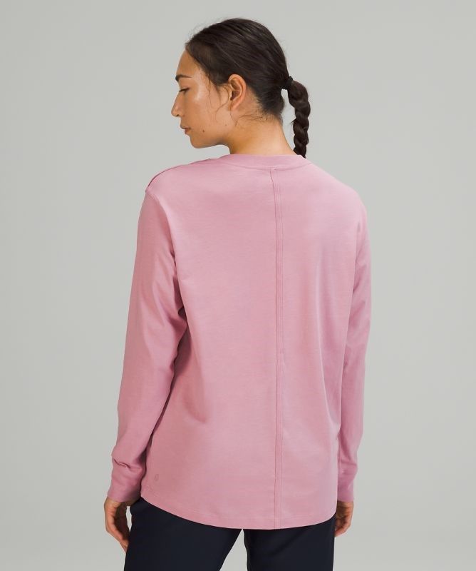 Lululemon All Yours Long Sleeve Shirt Blast Dam Rosa Grå Bruna | BWYF-63472