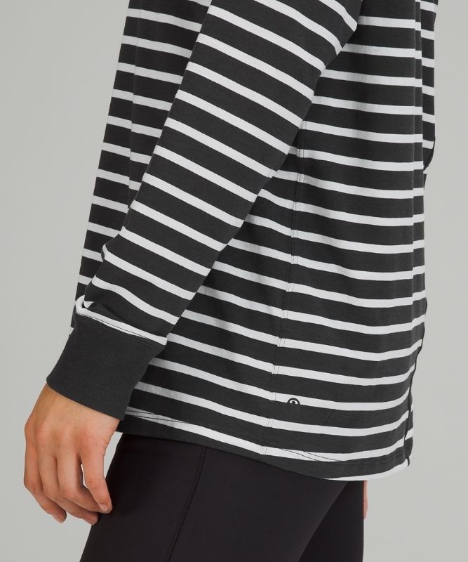 Lululemon All Yours Long Sleeve Shirt Blast Dam Mörkgrå Vita | VFTI-29083