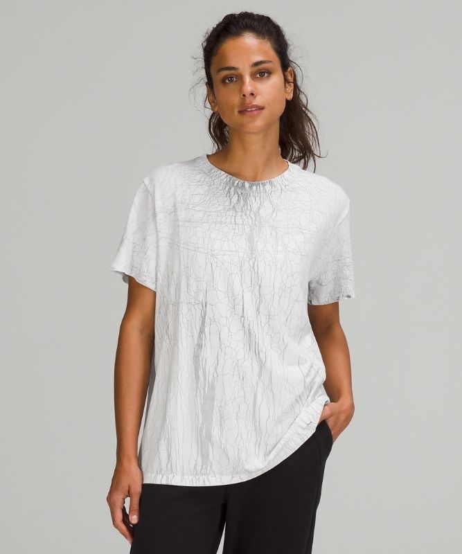 Lululemon All Yours Short Sleeve T-Shirt Vitasea Blast Dam Vita Svarta | OIHT-39145