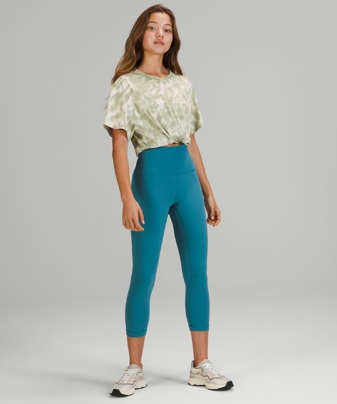 Lululemon All Yours Tee Blast Dam Vita Gröna | LGXW-09142