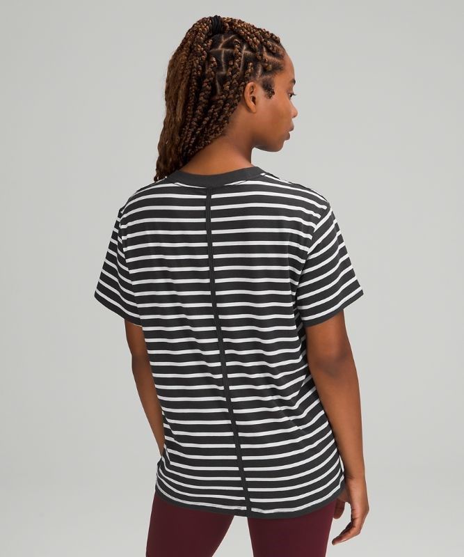 Lululemon All Yours Tee Pima Cotton Blast Dam Mörkgrå Vita | ZDIO-09418