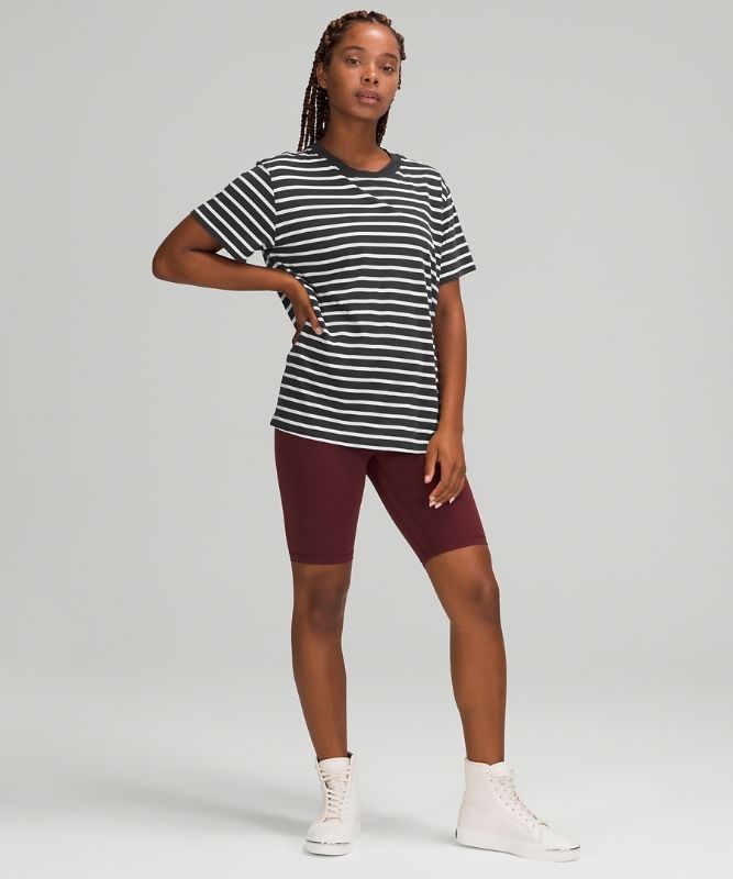 Lululemon All Yours Tee Pima Cotton Blast Dam Mörkgrå Vita | ZDIO-09418