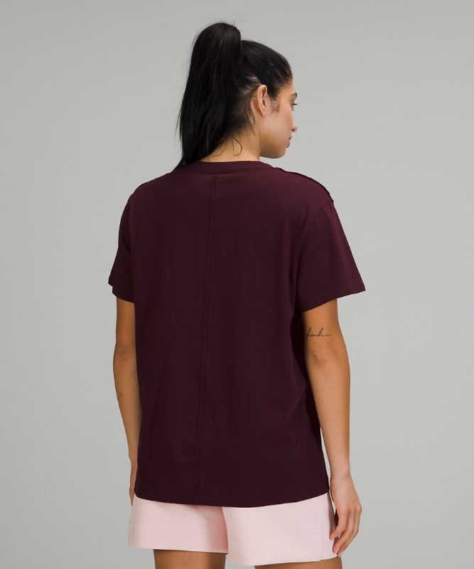 Lululemon All Yours Tee Pima Cotton Blast Dam Cassis | QJWC-50874