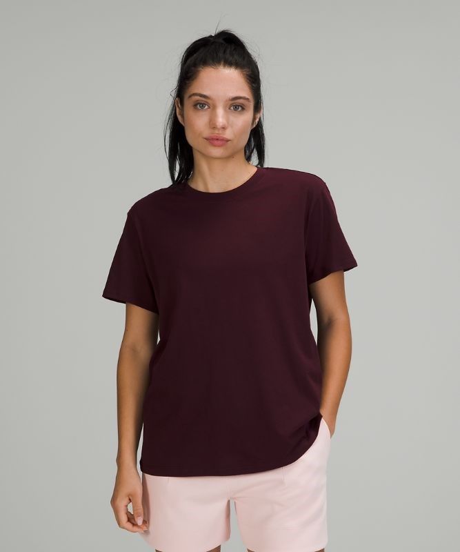 Lululemon All Yours Tee Pima Cotton Blast Dam Cassis | QJWC-50874