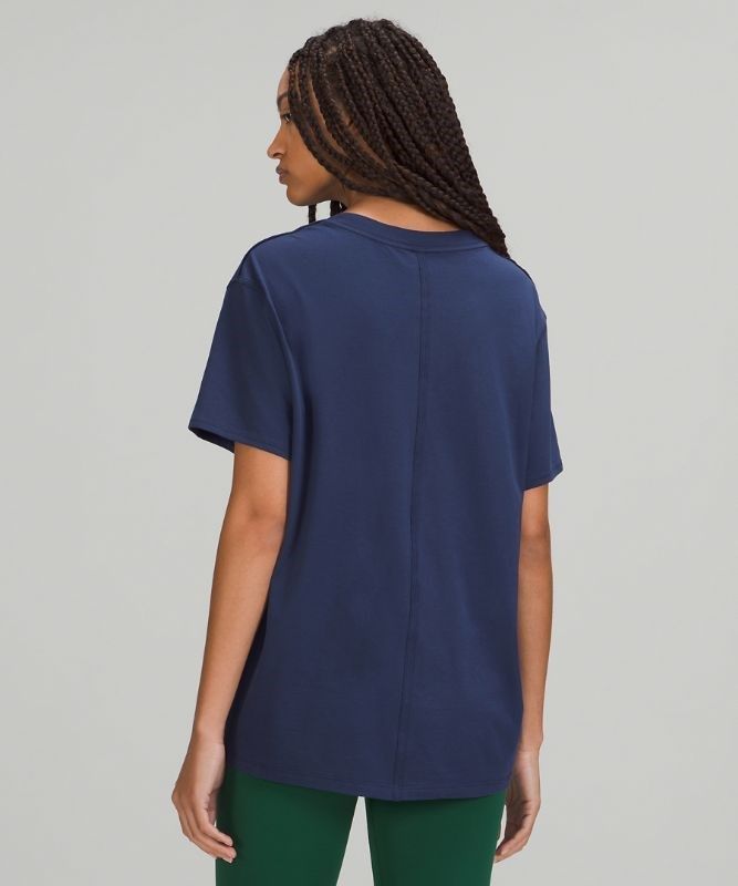Lululemon All Yours Tee Pima Cotton Blast Dam Night Sea | QHOS-03571