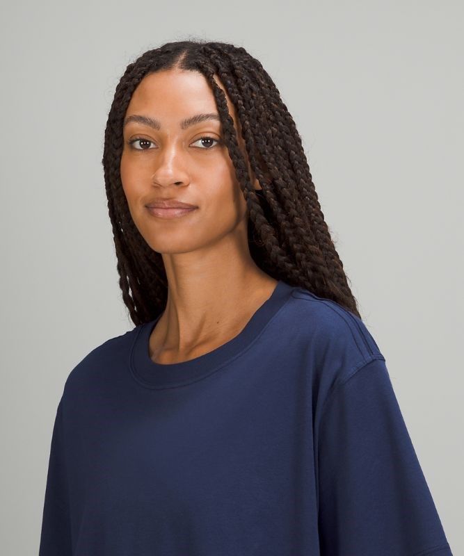 Lululemon All Yours Tee Pima Cotton Blast Dam Night Sea | QHOS-03571