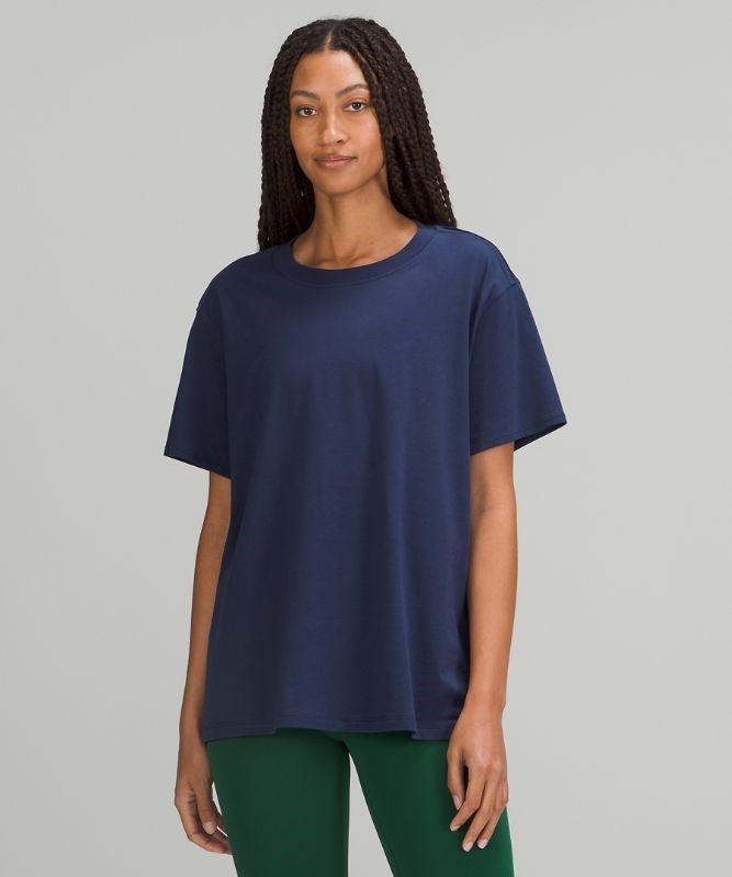 Lululemon All Yours Tee Pima Cotton Blast Dam Night Sea | QHOS-03571