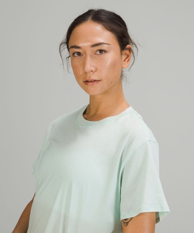 Lululemon All Yours Tee Pima Cotton Blast Dam Mintgröna | OYLE-97214