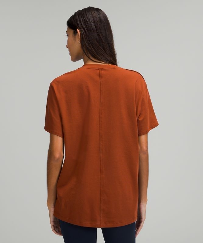 Lululemon All Yours Tee Pima Cotton Blast Dam Bruna | JQOF-76405
