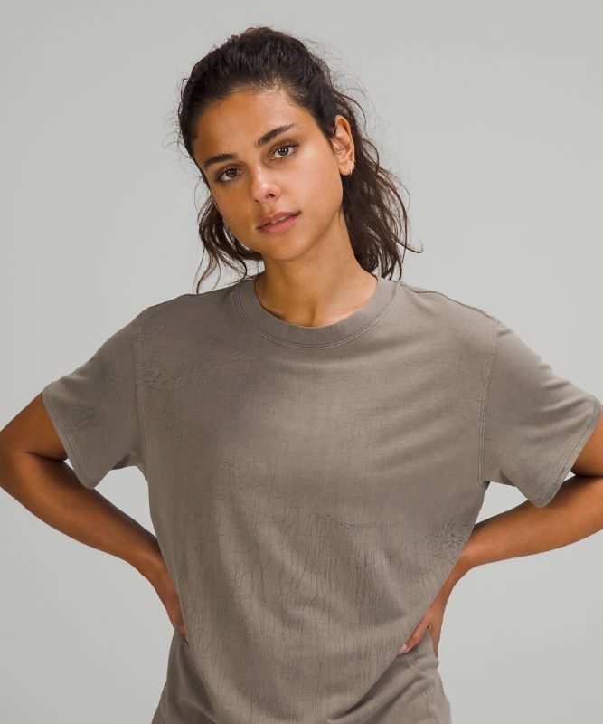 Lululemon All Yours Tee ThreadDye Blast Dam Svarta | QIBD-91803