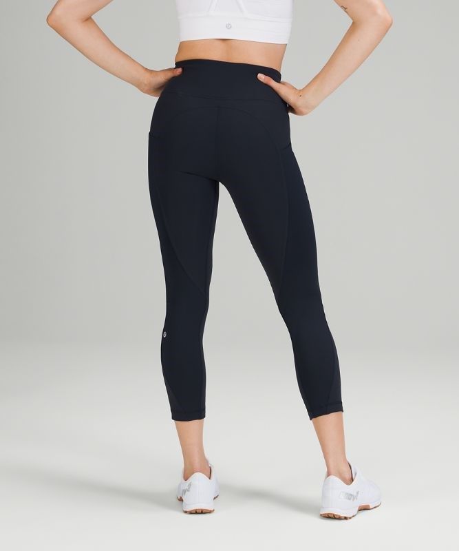 Lululemon All the Right Places High-Rise Drawcord Waist Crop 23 Leggings Dam Marinblå | AOSV-07652