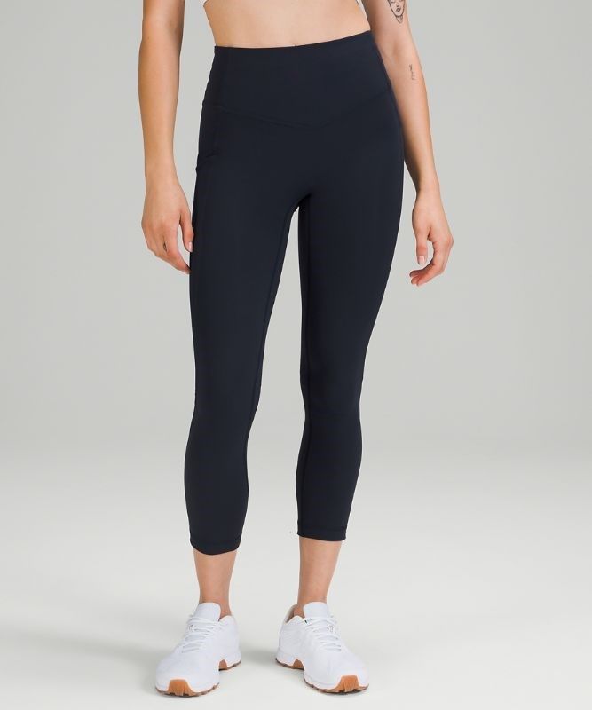 Lululemon All the Right Places High-Rise Drawcord Waist Crop 23 Leggings Dam Marinblå | AOSV-07652