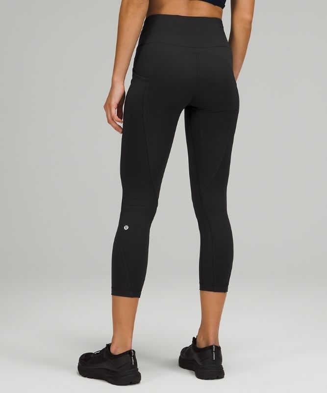 Lululemon All the Right Places High-Rise Drawcord Waist Crop 23 Leggings Dam Svarta | VCKD-71059