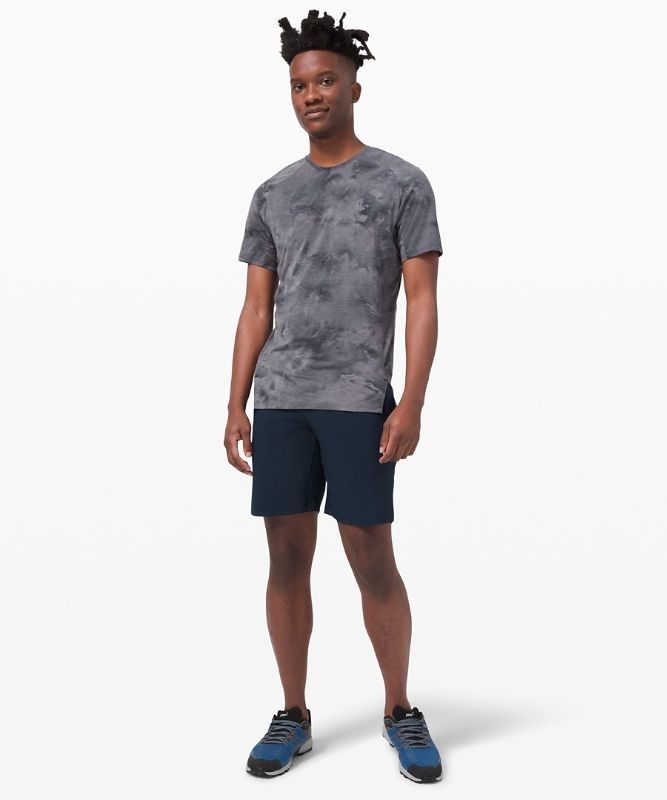 Lululemon Always Agile Short Sleeve Spray Dye Blast Herr Grå Svarta | QJUA-58602