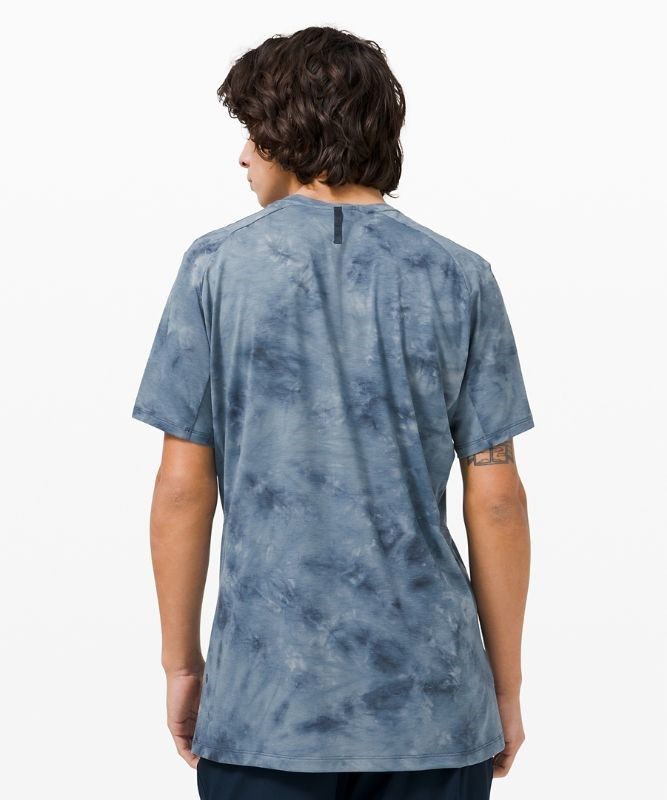 Lululemon Always Agile Short Sleeve Spray Dye Blast Herr Marinblå | ALPB-01752