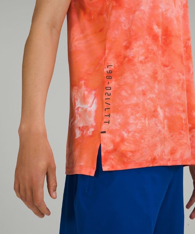 Lululemon Always Agile Tank Spray Dye Blast Herr Vita Korall | OYGU-84671