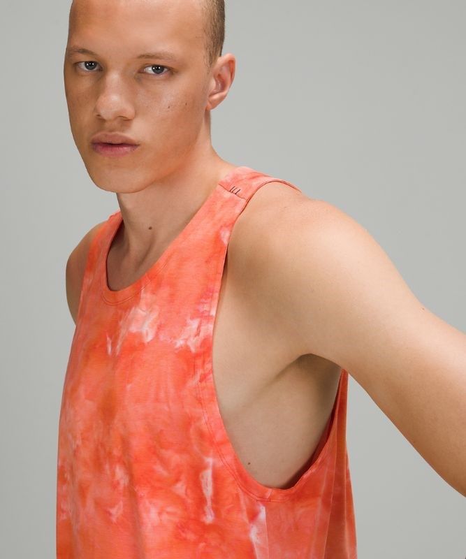 Lululemon Always Agile Tank Spray Dye Blast Herr Vita Korall | OYGU-84671