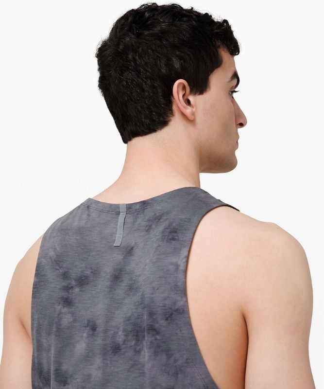 Lululemon Always Agile Tank Spray Dye Blast Herr Grå Svarta | MTEK-52360