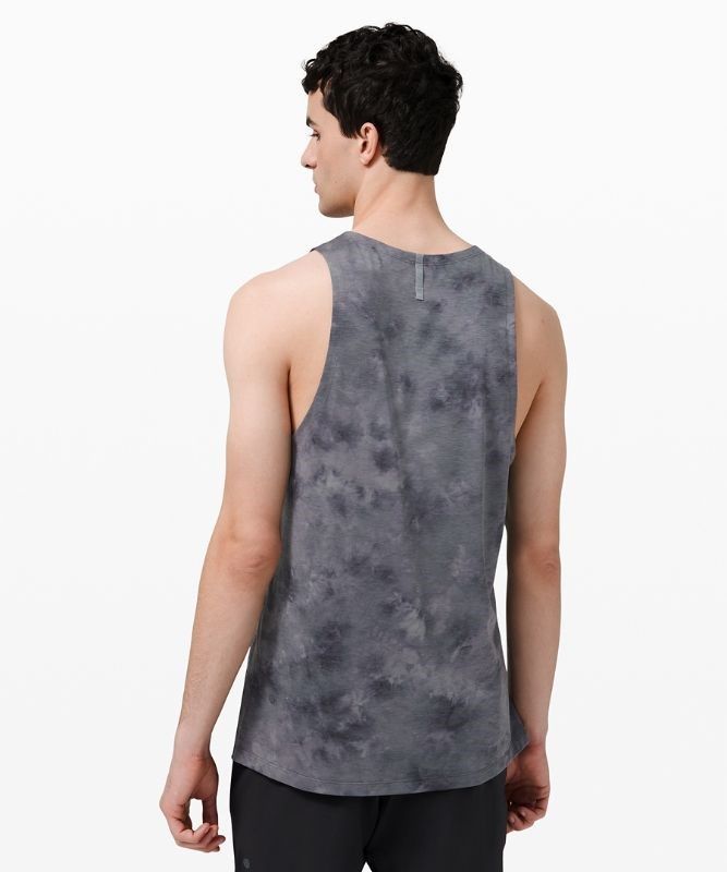 Lululemon Always Agile Tank Spray Dye Blast Herr Grå Svarta | MTEK-52360