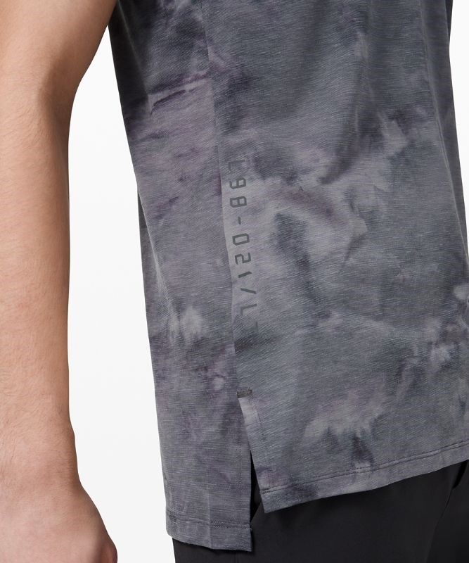 Lululemon Always Agile Tank Spray Dye Blast Herr Grå Svarta | MTEK-52360