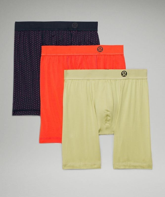 Lululemon Always In Motion Boxer 7 3 Pack Underkläder Herr Röda Gröna Rosa Marinblå | FDUZ-53274