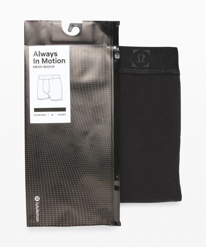Lululemon Always In Motion Boxer Mesh 5 Underkläder Herr Svarta | GJRD-38056