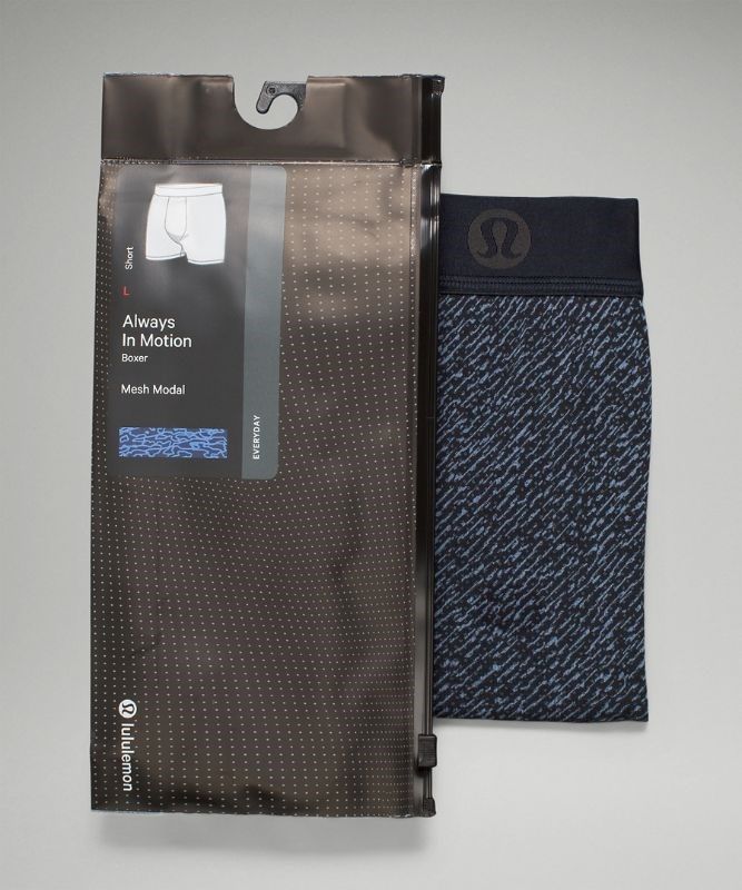 Lululemon Always In Motion Boxer Mesh 5 Underkläder Herr Blå | AZMS-41207