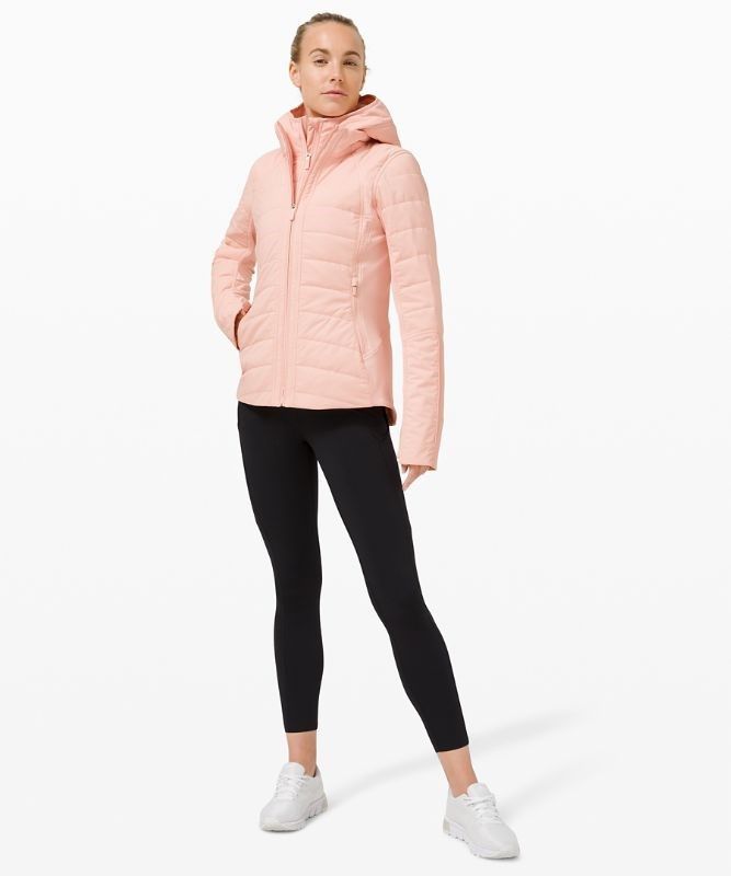 Lululemon Another Mile Jacket Jackor Dam Rosa Vita | AQUZ-14897