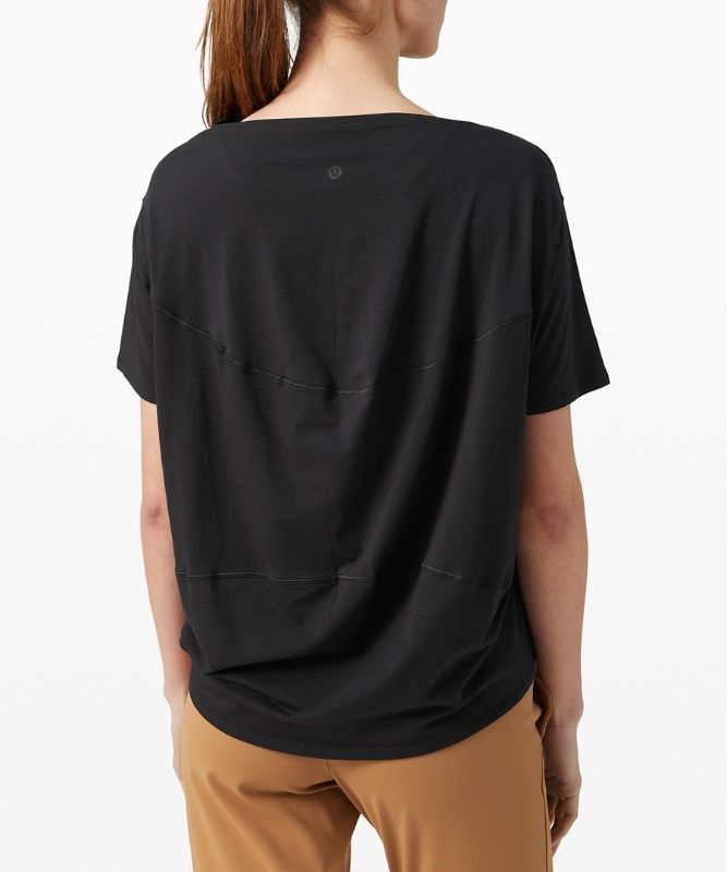 Lululemon Back In Action Short Sleeve Blast Dam Svarta | SCBJ-87423