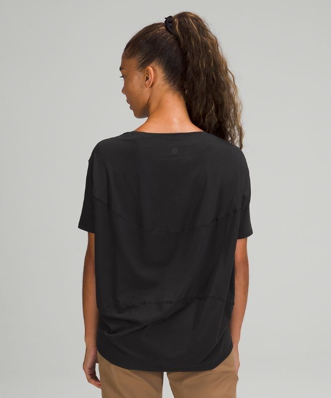 Lululemon Back In Action Short Sleeve Blast Dam Svarta | JIXR-92374