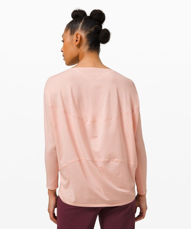 Lululemon Back in Action Long Sleeve Blast Dam Rosa Vita | PEFG-17048