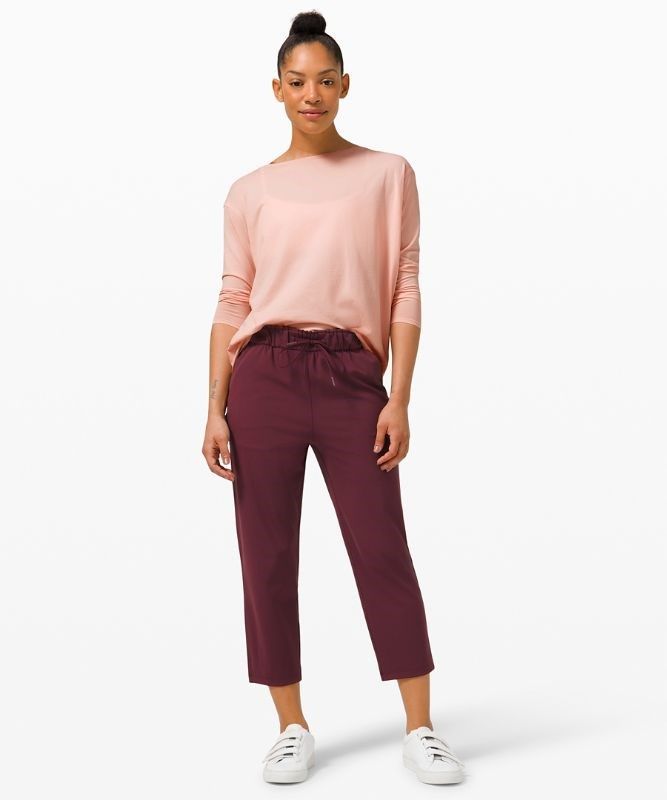 Lululemon Back in Action Long Sleeve Blast Dam Rosa Vita | PEFG-17048