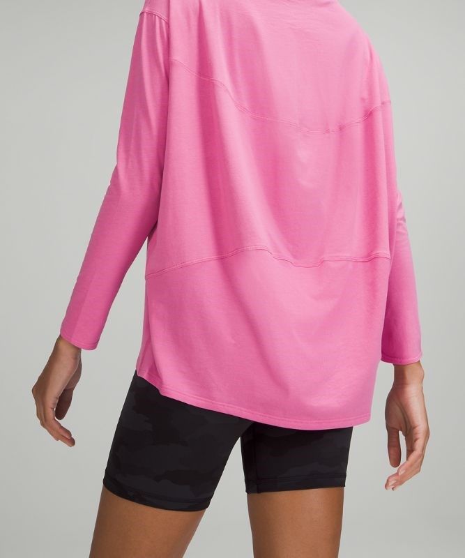 Lululemon Back in Action Long Sleeve Blast Dam Rosa | LKDU-67384