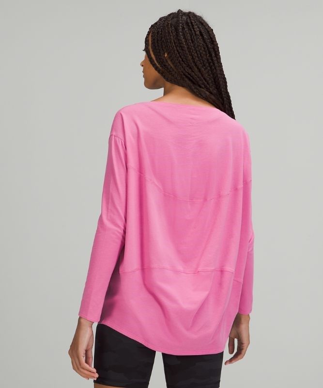 Lululemon Back in Action Long Sleeve Blast Dam Rosa | LKDU-67384