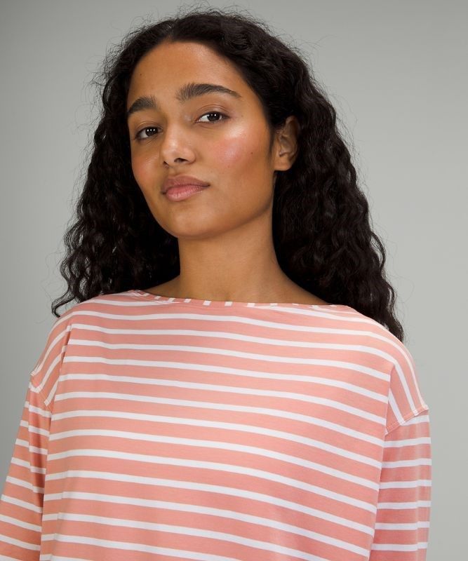 Lululemon Back in Action Long Sleeve Blast Dam Rosa Vita | JCAF-42057