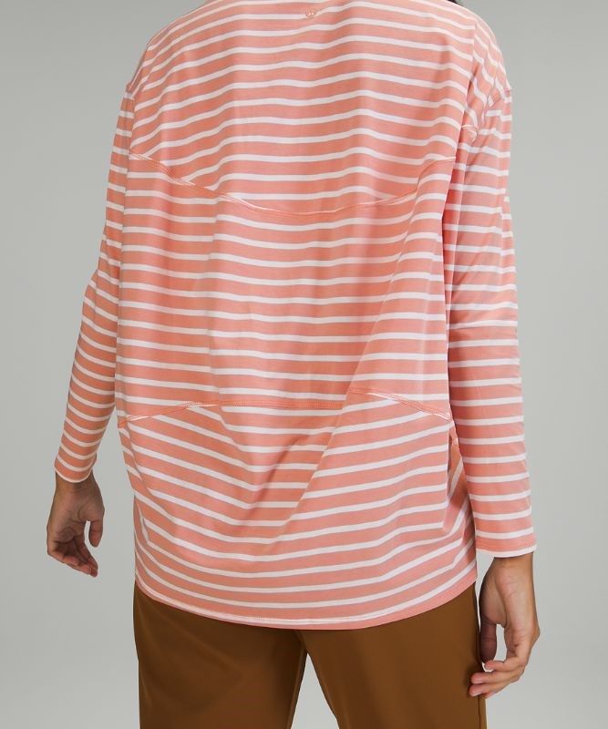 Lululemon Back in Action Long Sleeve Blast Dam Rosa Vita | JCAF-42057