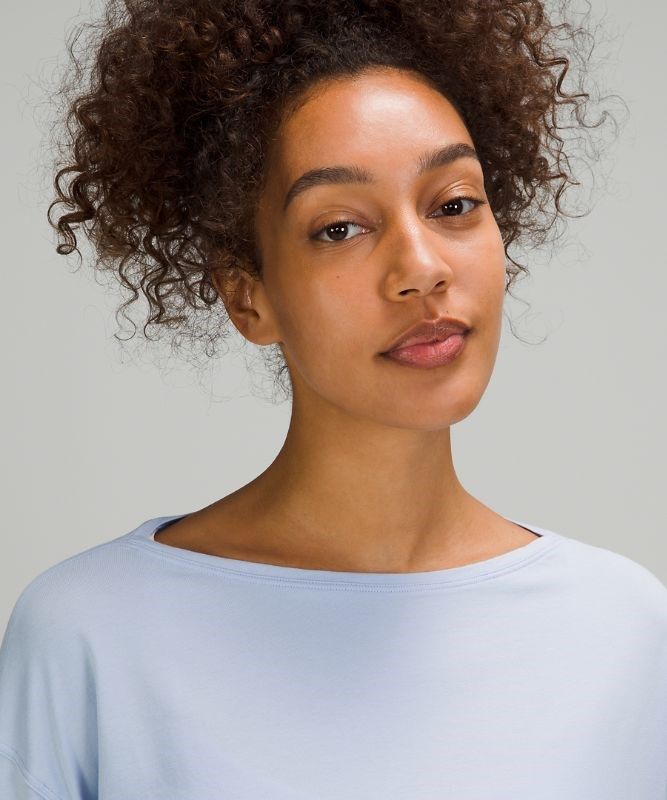 Lululemon Back in Action Long Sleeve Blast Dam Blå Beige | IACJ-36240