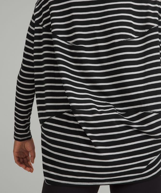 Lululemon Back in Action Long Sleeve Blast Dam Svarta | EGFZ-27360