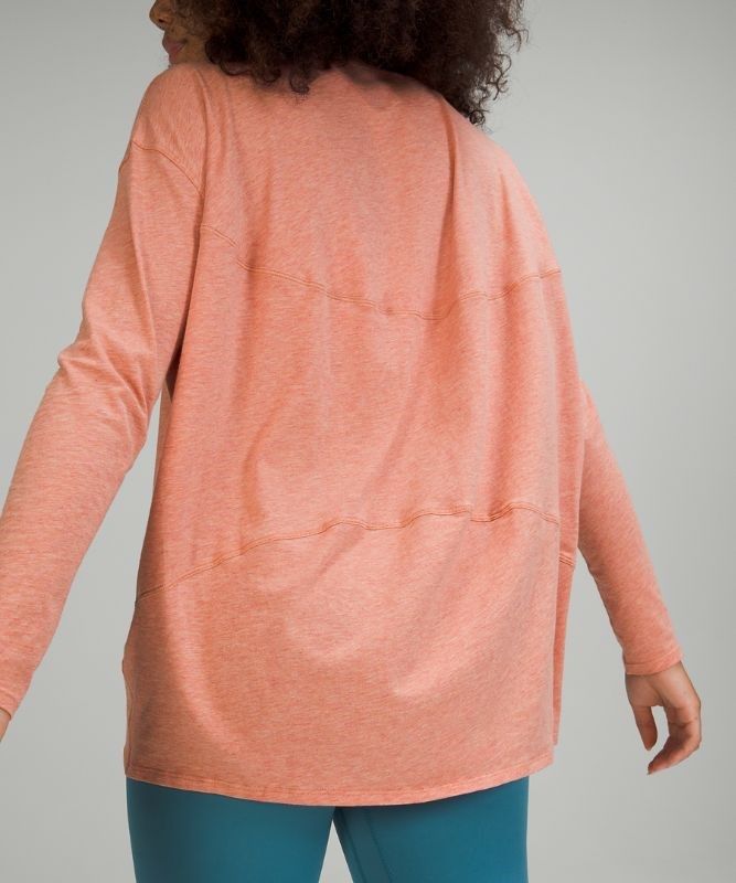 Lululemon Back in Action Long Sleeve Blast Dam Rosa | AMEO-53214