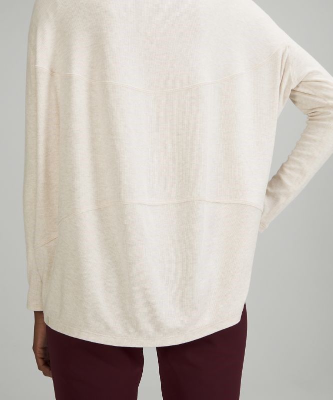 Lululemon Back in Action Ribbed Long Sleeve Shirt Blast Dam Vita | DVUC-91052