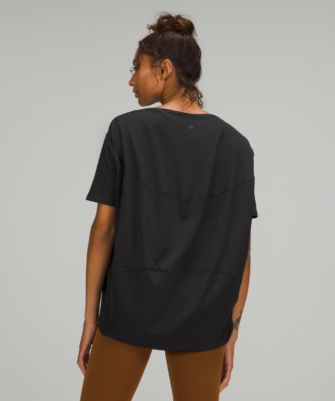 Lululemon Back in Action Short Sleeve T-Shirt Nulu Blast Dam Svarta | JPZQ-20178